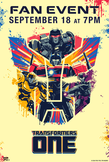 Transformers One: Fan Event IMAX 3D movie poster